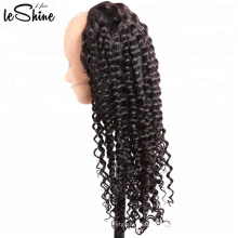 Fábrica Remy 100% Peruano Kinky Curly Frente Peruca Cheia Do Laço Fabricante